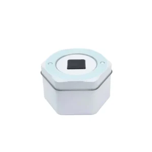 Custom Logo Recyclable Luxury White Hexagon Tin Plate Watch Storage Box for Gift Display