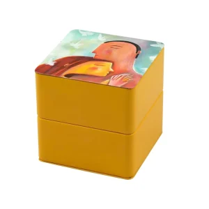 Custom Logo Recyclable Metal Tin Jewelry Box Packaging with Custom Color Printing and Foil Stamping