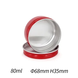 Custom Logo Round Tin Plate Food Grade Matte Finish Packing Tin Box with Lid 80Ml Container Jar for Coffee Bean Candy Sweet