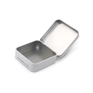 Custom Logo Small Hinged Durable Tin Box