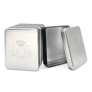 Custom Logo Square Metal Tin Box Container