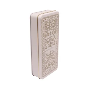 Custom Logo Square Tinplate Metal Box with Glossy Surface for Candy, Biscuits, Chocolate, Chewing Gum, Tea, Snacks, Cake, and Pills