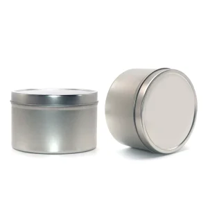 Custom Logo Tin Plate Packaging Box Metal Container Empty Round Seamless Candle Tin with Lids Custom Color