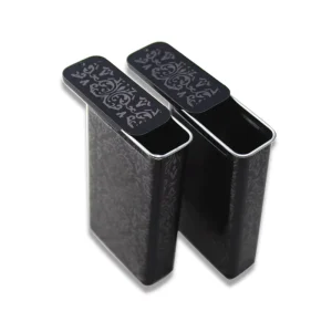 Custom Luxury Tinplate Storage Container Tobacco Metal Case Can Packaging Bulk Slid Lid Cigarette Tin Box