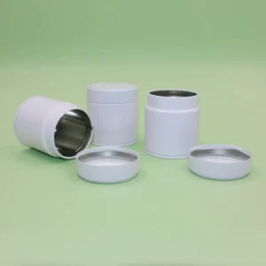 Custom Made Food Grade Round Metal Can 30g 50g 80g Matcha Powder Coffee Tea Candy Airtight Containers with Lids Tea Tin