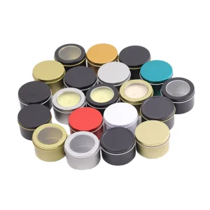 Custom Matte Silver Tinplate Round Container 90x60mm for Lipstick and Cosmetics