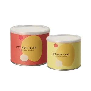 Custom Matte Tinplate Cat Food Cans Food Grade Sealed Packaging Round Shape Easy Open Lid 73mm*65mm