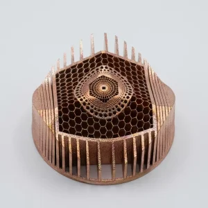 Custom Metal 3D Printing Copper Heat Sink Lattice Conformal Cooling Radiator for Electronics EV Power DMLS SLM