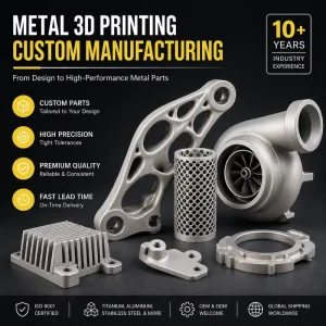 Custom Metal 3D Printing Service Industrial Parts Manufacturing SLM DMLS Technology ISO9001