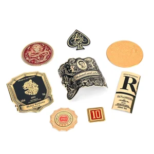 Custom Metal Aluminum Nameplate 3D Embossed Label Personalized Logo Waterproof Name Badges for Furniture Appliances Car Tools