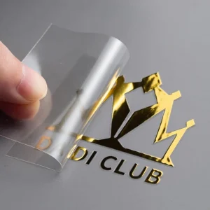 Custom Metal Logo Transfer Stickers Personalized Business Logo and Image Stickers with Gold Foil Silver and Crystal Finishes