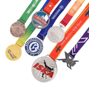 Custom Metal Medal with Baked-Paint Finish for Events Trade Shows and Giveaways