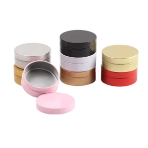 Custom Metal Solid Perfume Balm Tin Boxes Flat Lid Pull Top Tinplate Telescopic Design for Soap and Mint Packaging