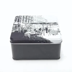 Custom Metal Square Christmas Tin Box Cake Chocolate Gift Candy Biscuit Packaging