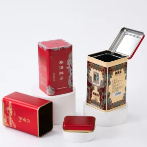 Custom Metal Tin Can with 0.21-0.35mm Tinplate Thickness for Tea Packaging