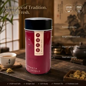 Custom Metal Tinplate Tea Storage Canister, Recyclable and Airtight with Scent Lock