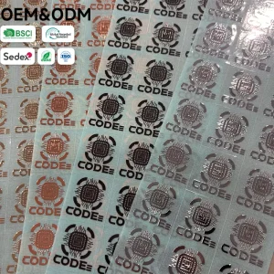 Custom Metal Transfer Sticker Metallic Foil Logo Decal for Tech & Electronic Branding
