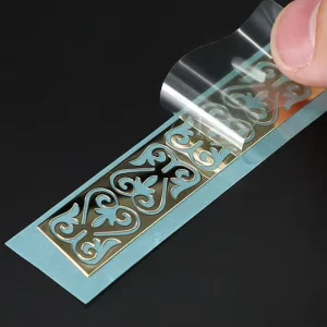 Custom Metallic 3D Metal Transfer Foil Labels for Perfume Packaging