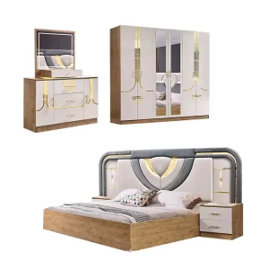 Custom Modern Turkish Bedroom Furniture Set Bespoke Soft Padded Bed for High End Interior Project