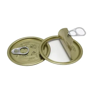 Custom OEM 300 (73mm) Tinplate Metal Round Food Can Easy Open Lid