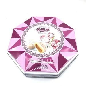 Custom Octagonal Candy Tin Box Metal Gift Packaging Box