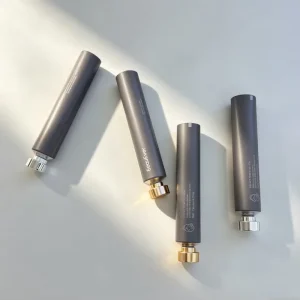 Custom Offset Silk Screen Printed Aluminum Cosmetic Packaging Tube Electroplated Cap Recyclable Collapsible Metal Tube