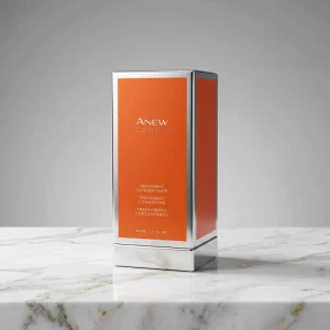 Custom Orange Matte Rigid Box with Silver Metal Edging, Magnetic Closure, and Velvet Insert