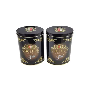 Custom Oval Metal Tin Box with Embossed Logo for Tea and Coffee Bean Packaging