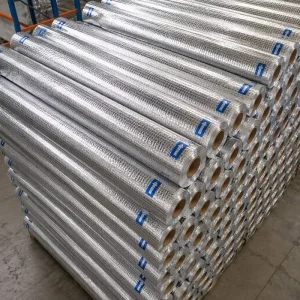 Custom Perforated Radiant Barrier, Reinforced Aluminum Foil-Faced Woven Fabric for Wall Thermal and Fire Protection