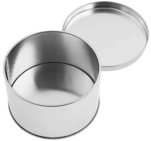 Custom Plain Round Food-Grade Tinplate Tin Can with Lid for Candy, Cookies, and Tea Packaging