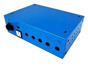 Custom Powder Coated Metal Enclosures Blue Sheet Metal Fabrication Service Durable Spray Painted Electronic Box OEM High