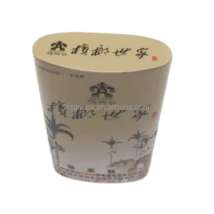 Custom Print Metal Seamless Oval Cylinder Food Grade Tea Tin Jar Packaging for Coffee