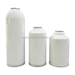 Custom Printed 250ml Two-Piece Aerosol Tinplate Can with Offset Printing for R134a Refrigerant Gas and Chemical Use