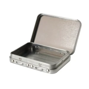 Custom Printed 5 Pack Child Resistant Metal Tin Box with Closure and Metal Button