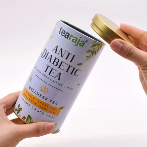 Custom Printed Cylinder Tinplate Food Grade Round Tin Can for Cookies Herbs Spices Coffee and Tea