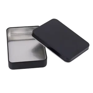 Custom Printed Eco Friendly Rectangle Recyclable Small Metal Tin Box Gift Box with Custom Logo for Food Packaging