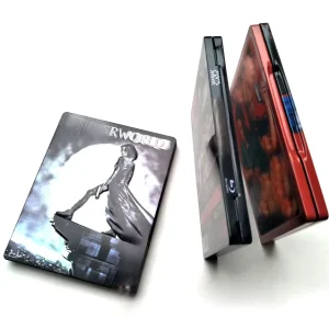 Custom Printed & Embossed Tin Box and Steel Book with Clear PP Disc Holder for CD/DVD/Blu-ray Discs
