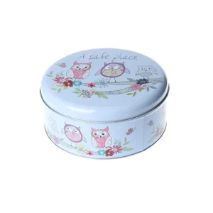 Custom Printed Empty Chocolate Packaging Tin Cans 500g Cookies Storage Tinplate Round Gift Tin Canister for Nougat Gummy Candy