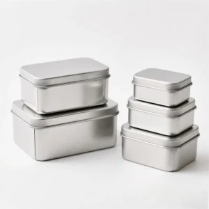 Custom Printed Food-Grade Metal Cookie Tin with Hinge Lid, Small Tin Box for Pet Food