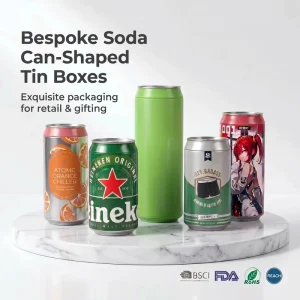 Custom Printed Metal Soda Can Tin Box for Towels, Socks, T-Shirts, Underwear, and Candy Storage OEM ODM Factory Direct
