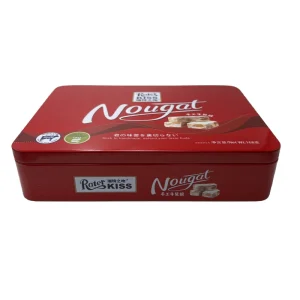 Custom-Printed Rectangular Recyclable Food-Grade Tinplate Candy and Snack Tin Box