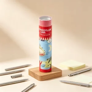 Custom Printed Round Food-Grade Tinplate Pencil Tin Can for Stationery Noodles Candy Sugar and Small Item Storage