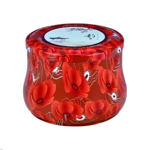 Custom Printed Round Retro Metal Tin Box for Green Tea