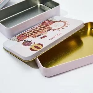 Custom Printed Small Rectangular Tin Box Metal Case
