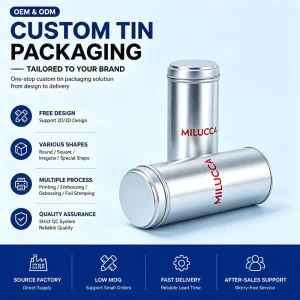 Custom Printed Small Round Tin Box Food Grade Metal Packaging for Candy Mint Snack Storage