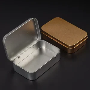 Custom Printed Square Tin Storage Box with Custom Logo for Tobacco and Smoking Supplies