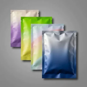 Custom Printed Three-Side-Seal Flat Aluminum Foil Pouch, Moisture-Proof, Rainbow Matte Laminated