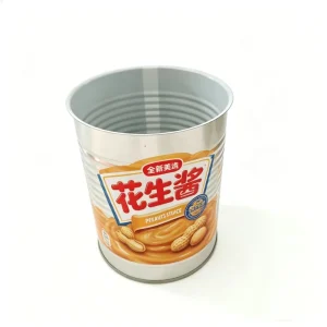 Custom Printed Tinplate Cans for Peanut Butter, Jam, and Nut Paste Leak-Proof Empty Round Metal Food Cans