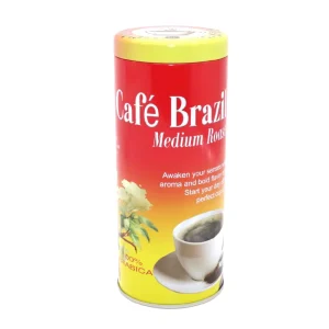 Custom Printed Tinplate Food Grade Metal Cylinder with Lid Matcha Tea Sifter Tin Can Latte Canned Protein Coffee Can