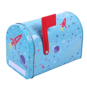 Custom Printing Mailbox Shape Metal Tin Box for Food Storage and Christmas Gifts